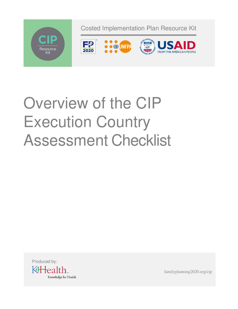 Ejecución del PIC Lista de comprobación de la evaluación del país Instrucciones