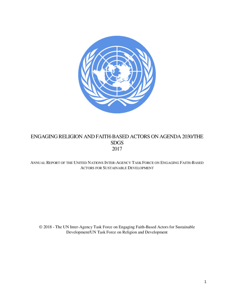 Engager la religion et les acteurs confessionnels dans l'Agenda 2030